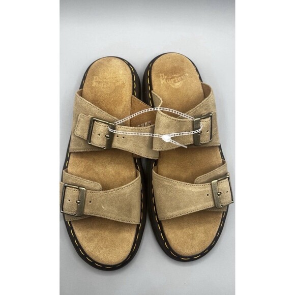 Dr. Martens Josef Sandals Tan Suede Leather Buckle Slide Mens 7M NWOB main image 7